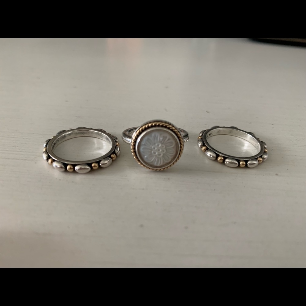 Pandora Mother of Pearl And Opposites Attract Ring